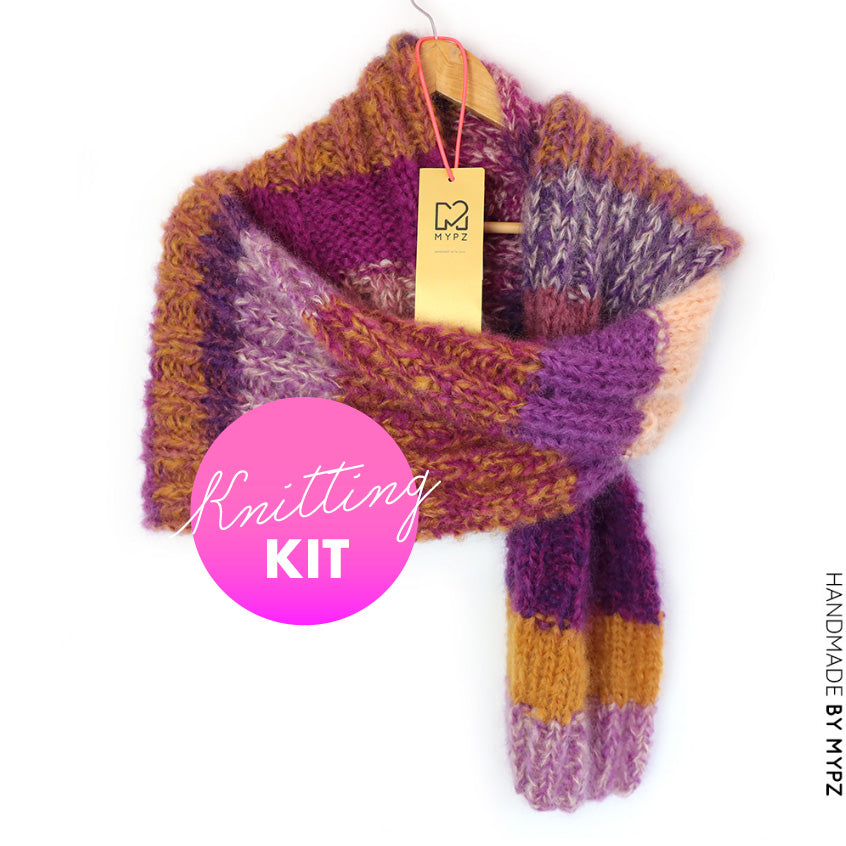 Knitting Kit – Chunky Mohair Scarf Faith No9 (ENG-NL)