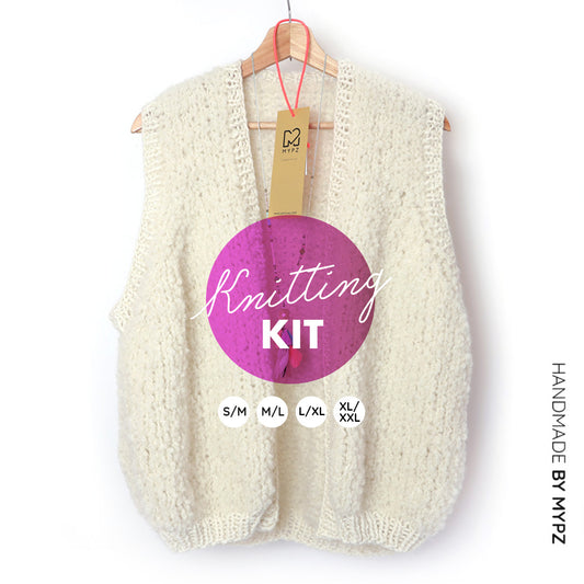 Knitting kit - MYPZ Chunky Teddy Gilet Star no10 (ENG-NL-DE)