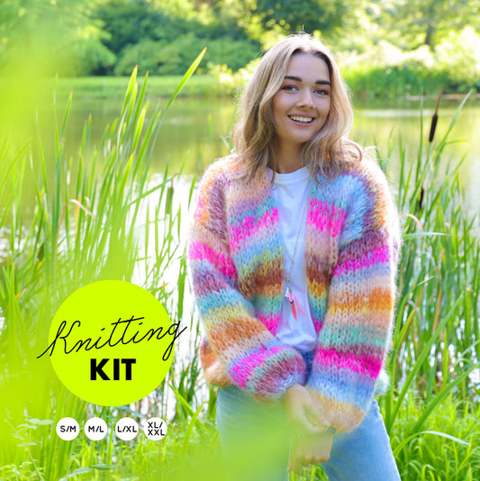 Knitting Kit – MYPZ Chunky Mohair Cardigan Bright Moments No.15 (ENG-NL)
