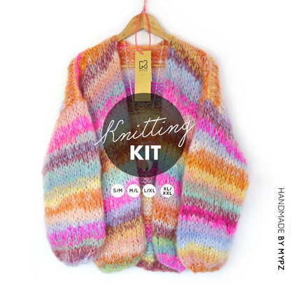 Knitting Kit – MYPZ Chunky Mohair Cardigan Bright Moments No.15 (ENG-NL)