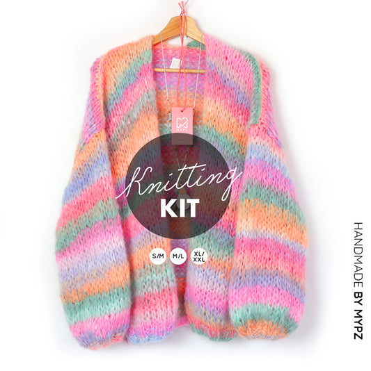 Knitting Kit – MYPZ  Chunky Mohair Cardigan Pastelicious No15 (ENG-NL-DE)