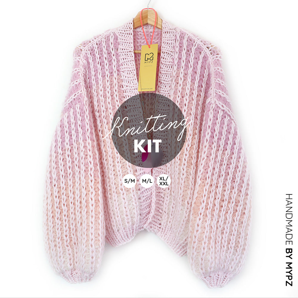Knitting Kit – MYPZ Chunky Mohair Rib Cardigan Vanilla No.12 (ENG-NL)
