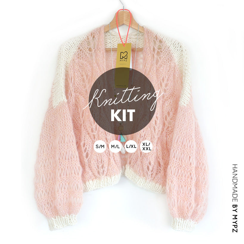 Knitting kit – MYPZ Light Mohair Cardigan Leaves No9 (ENG-NL)