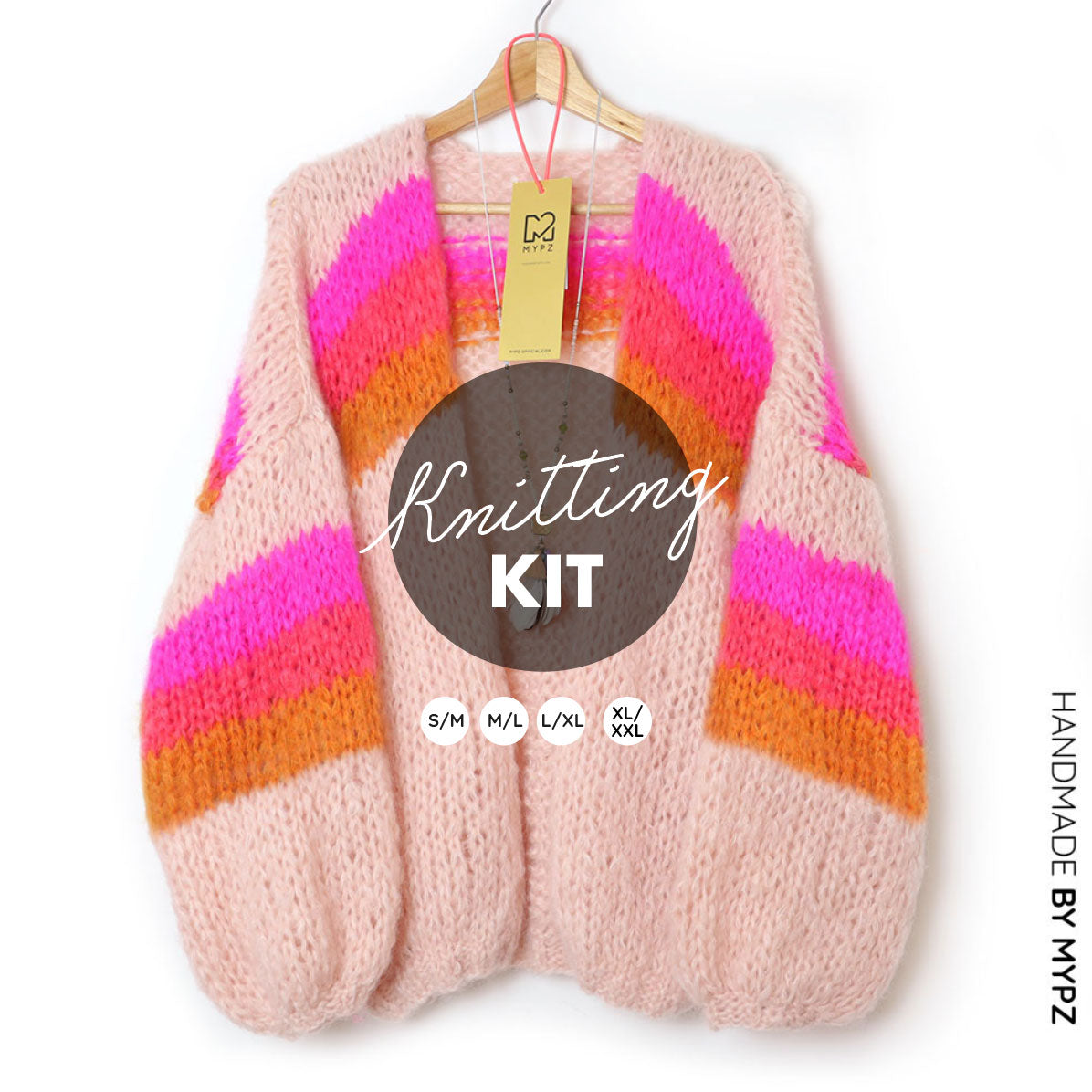 Knitting Kit – MYPZ Chunky Mohair Cardigan Fluffy Cloud No.15 (ENG-NL)