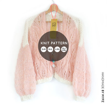 Knitting pattern – MYPZ Light Mohair Cardigan Leaves No9 (ENG-NL)