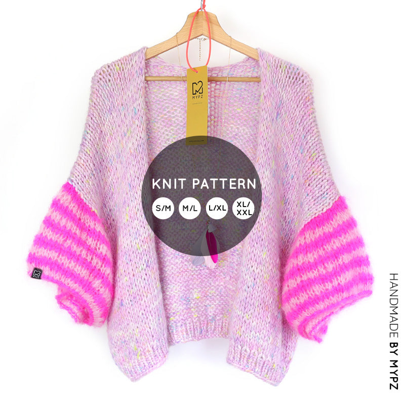 Knitting pattern – MYPZ short Alpaca-Mohair Cardigan Adorable No10 (ENG-NL)