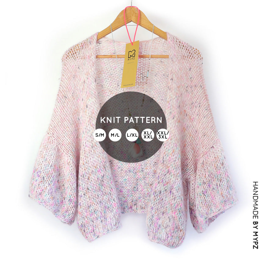 Knitting pattern – MYPZ short Fade Kimono Super Sweet No10 (ENG-NL)