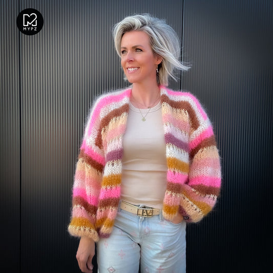 Knit pattern – MYPZ Light Mohair Cardigan Caramel No10 (ENG-NL-DE)