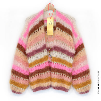 Knitting kit – MYPZ Light Mohair Cardigan Caramel No10 (ENG-NL-DE)