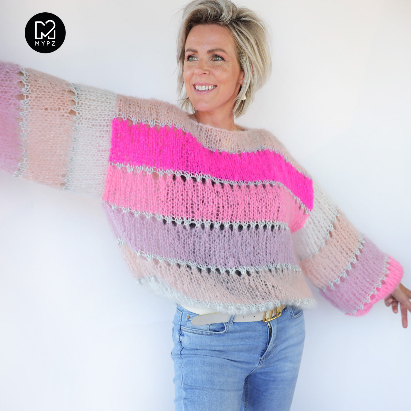 Knitting kit – MYPZ Light Mohair Pullover Evita No10 (ENG-NL-DE-FR)