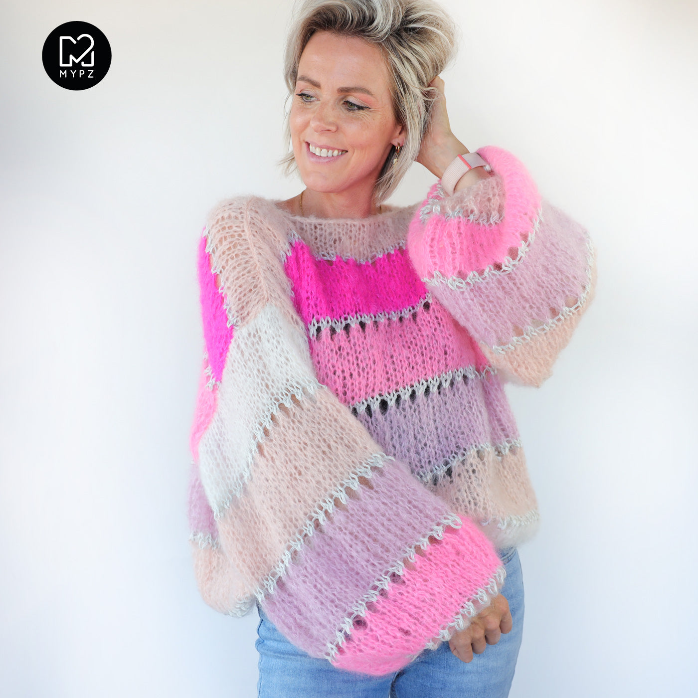 Knit pattern – MYPZ Light Mohair Pullover Evita No10 (ENG-NL-DE-FR)