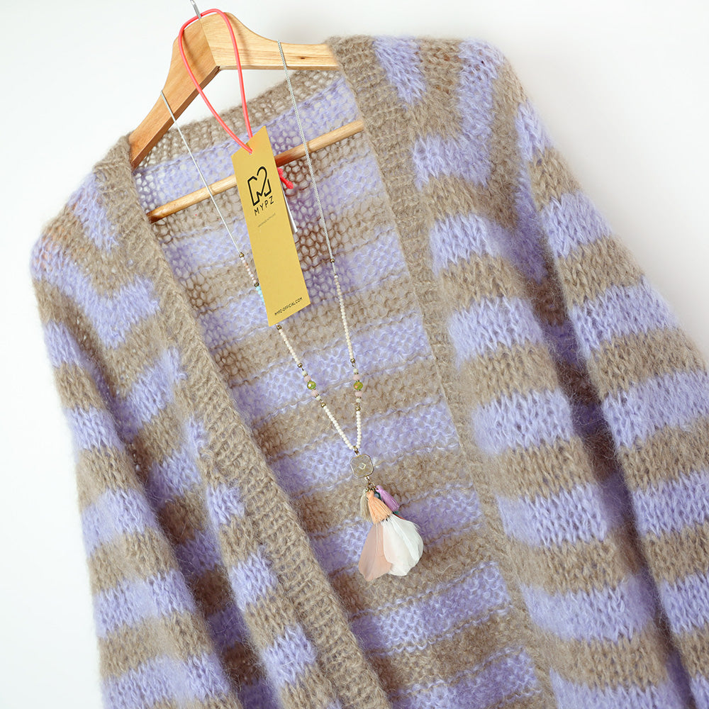 Knitting Kit – MYPZ top-down cardigan Lilac Haze No.9 (ENG-NL-DE)