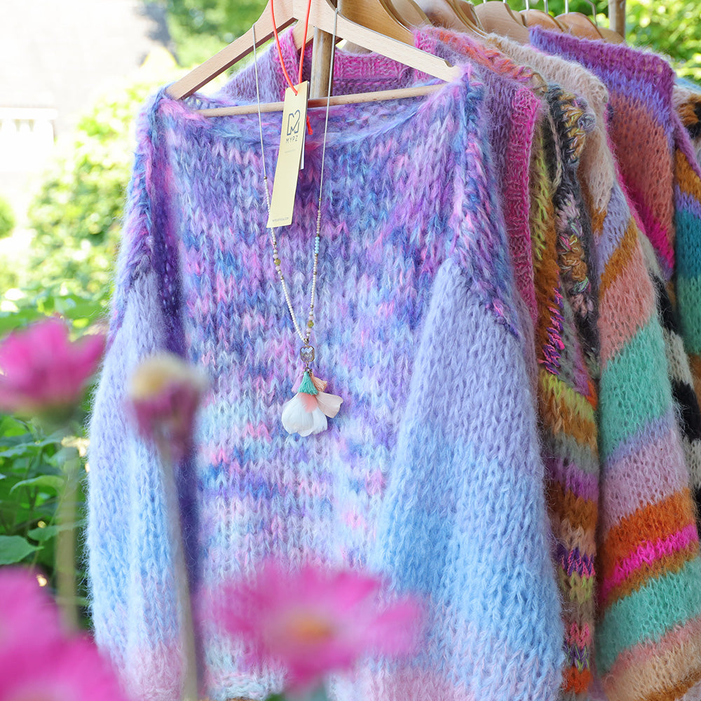Knitting Kit – MYPZ Basic Chunky Pullover Heliotrope No15 (ENG-NL-DE-FR-ES)