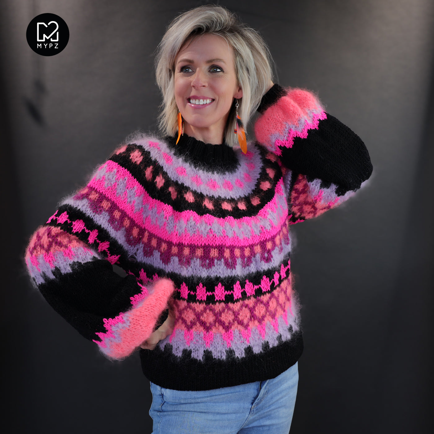 Knitting Kit – MYPZ Nordic top-down sweater Ziggy No6 (ENG-NL-DE)