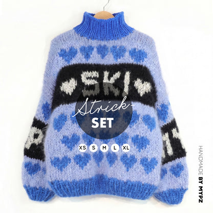 Knitting Kit – MYPZ Chunky Mohair Pullover Alpine Blue No.9 (ENG-NL-DE)