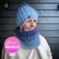 Knitting Kit – Gradient chunky mohair hat + snood Blue (ENG-NL)