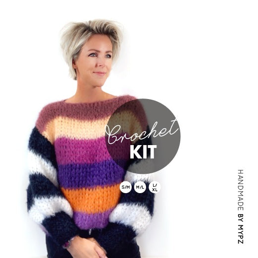 MYPZ crochet kit big mohair pullover ROXY