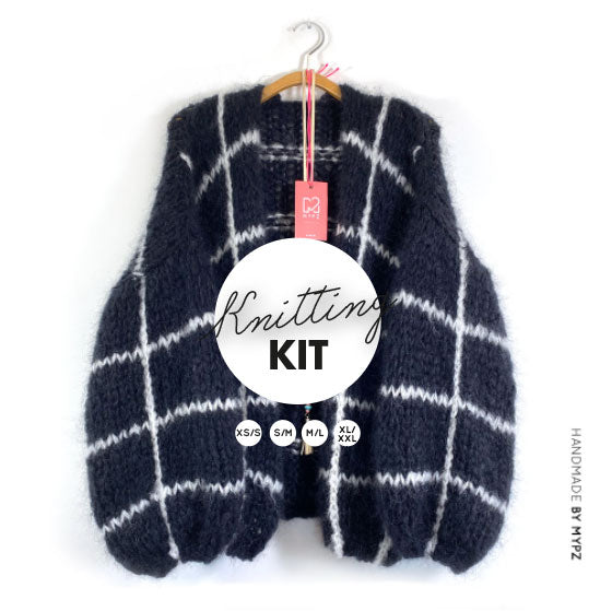 Knitting kit MYPZ mohair cardigan blacky no15