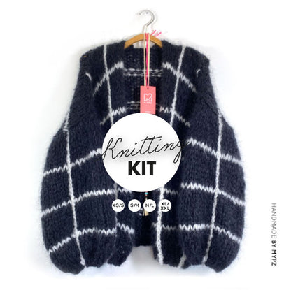 Knitting kit MYPZ mohair cardigan blacky no15
