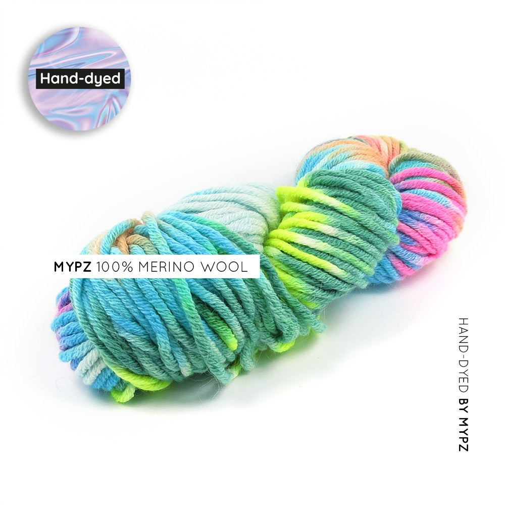 MYPZ HAND-DYED 100% CHUNKY MERINO WOOL – HAPPY FOREST