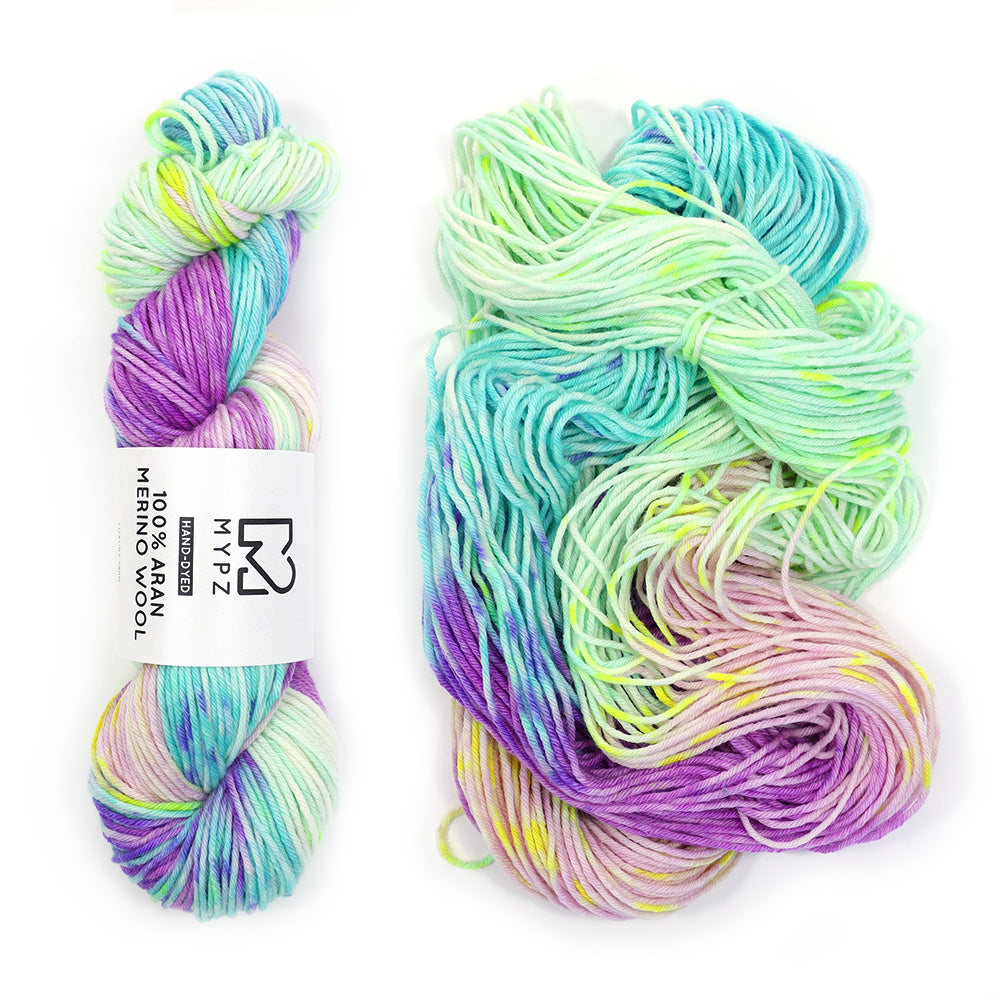 MYPZ Hand-dyed 100% Aran Merino Wool – Island
