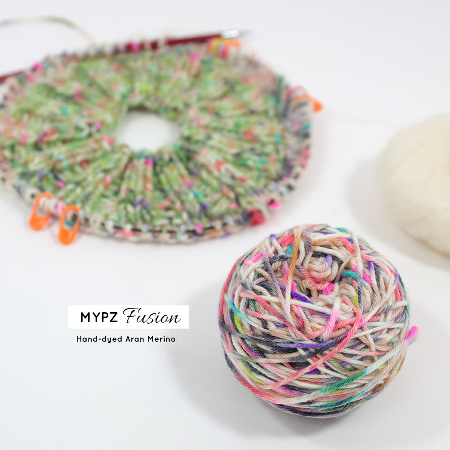 MYPZ Hand-dyed 100% Aran Merino Wool – Fusion