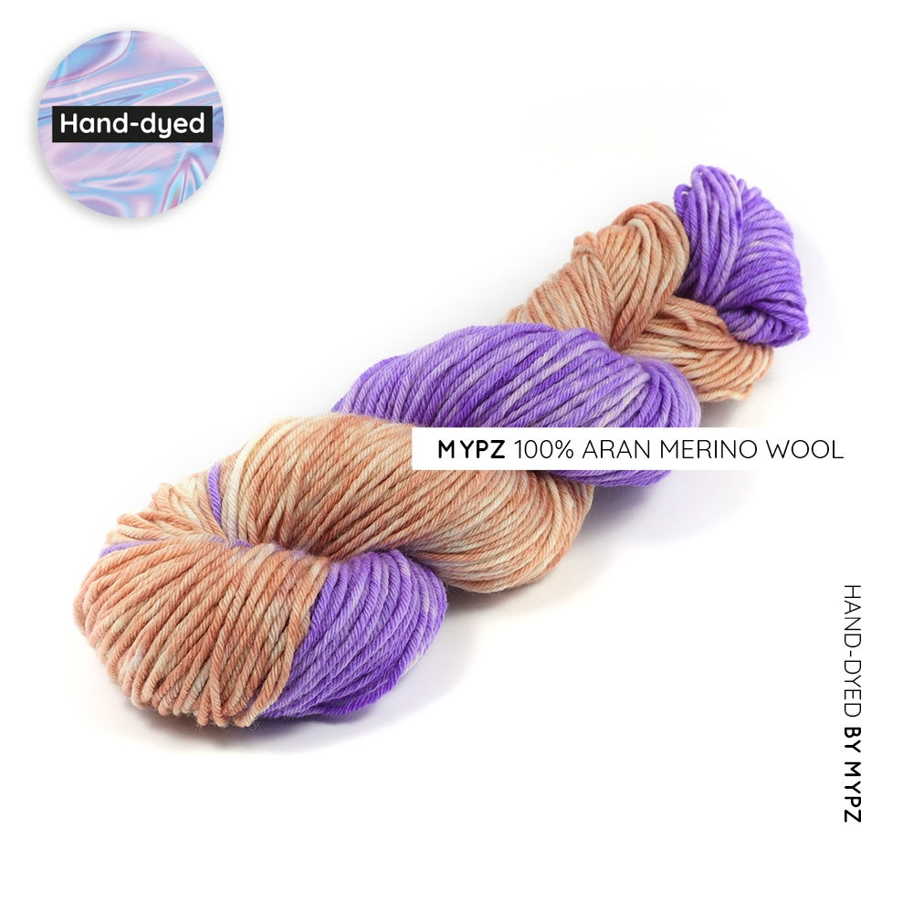 MYPZ Aran merino Purple Gold