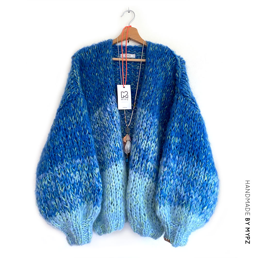 Knitting Kit - MYPZ Chunky Mohair Cardigan Ocean No.15 (ENG-NL)