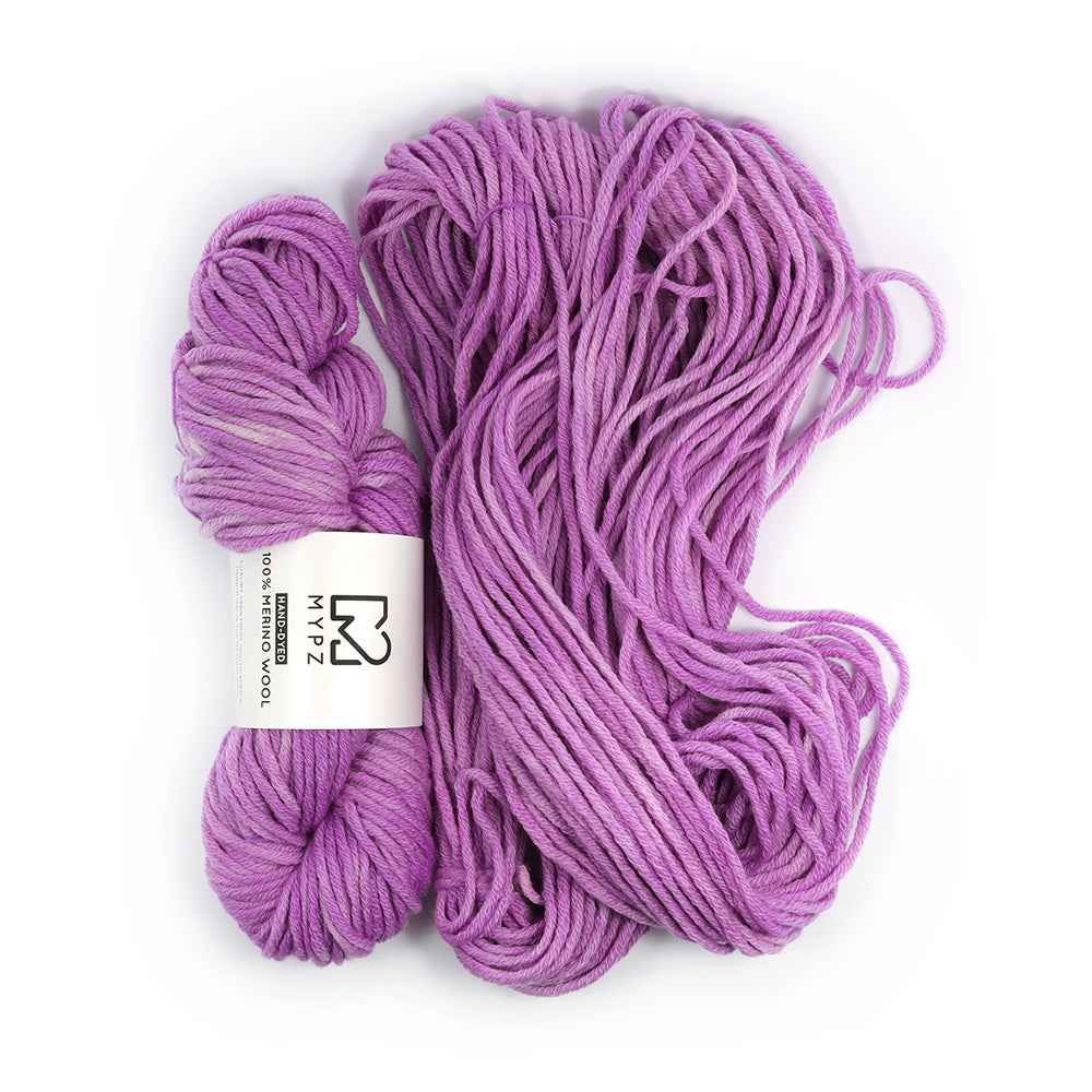 MYPZ Hand-dyed 100% Chunky Merino Wool – Pale Purple