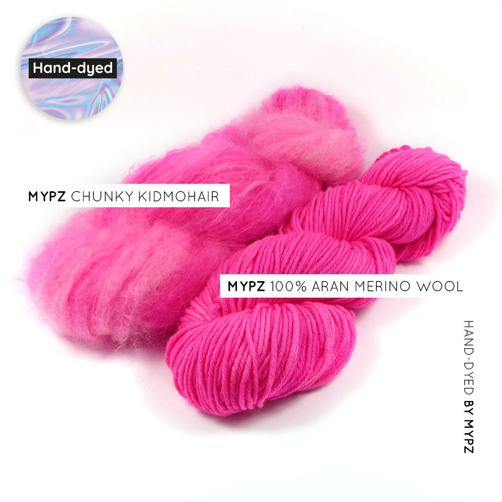 MYPZ Duo Merino Aran Kidmohair Neon Pink