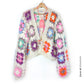 MYPZ Dreamy Chunky Mohair Granny square cardigan