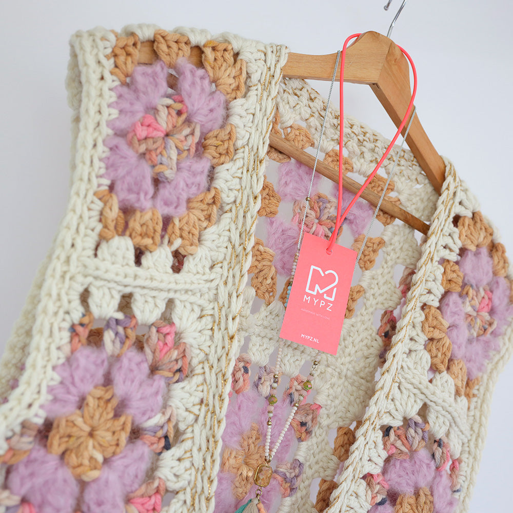 Crochet kit - MYPZ Granny Boho Gilet Brown Love (ENG-NL)