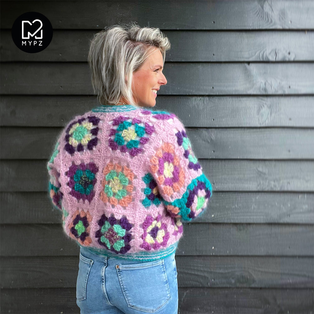 Crochet kit - MYPZ Granny square bomber cardigan Hailey (ENG-NL)