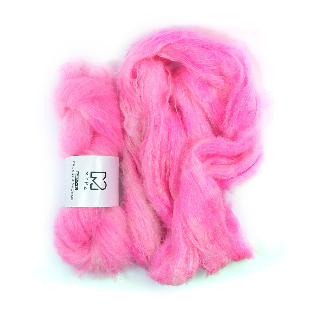 MYPZ Chunky kidmohair – hand-dyed Candy Pink