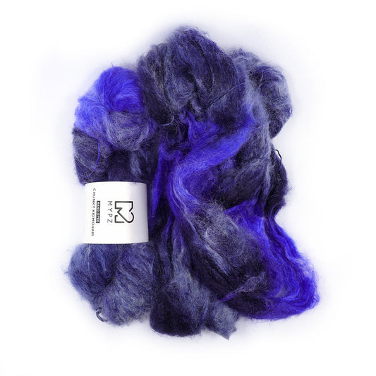 MYPZ Chunky kidmohair – Hand-dyed RAW Blue
