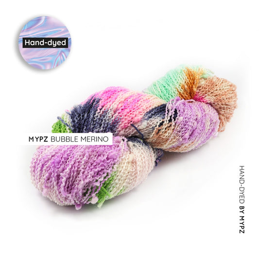 MYPZ hand-dyed bubble merino Blossom