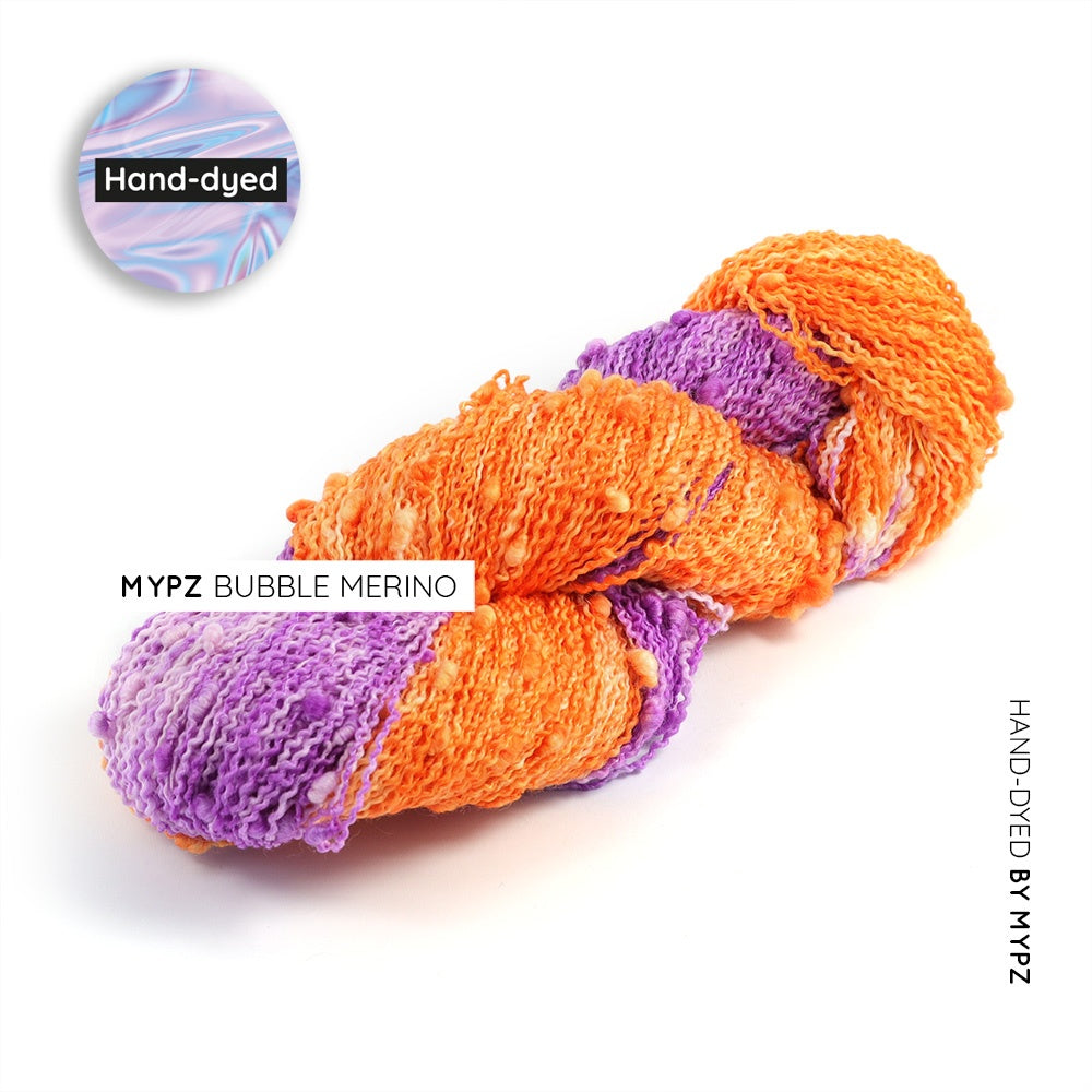 MYPZ hand-dyed bubble merino sweet lilac