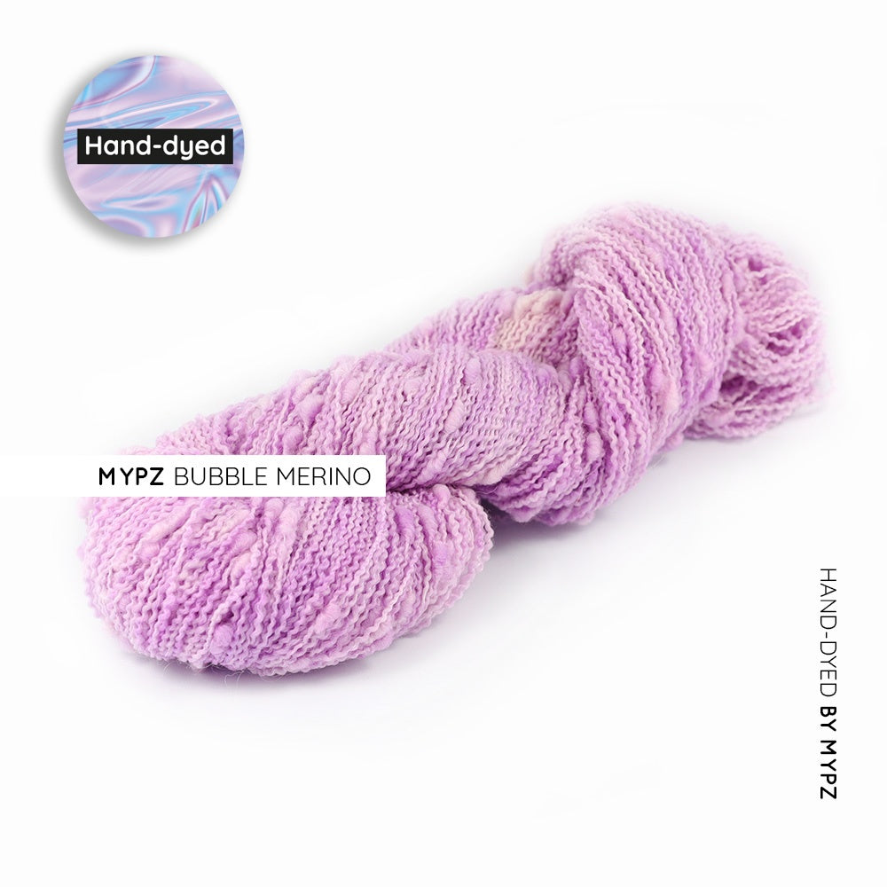 MYPZ hand-dyed bubble merino Orchid