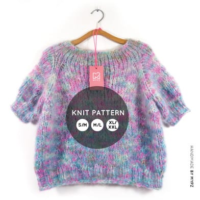 MYPZ Knit pattern chunky raglan jumper SM-ML-XL