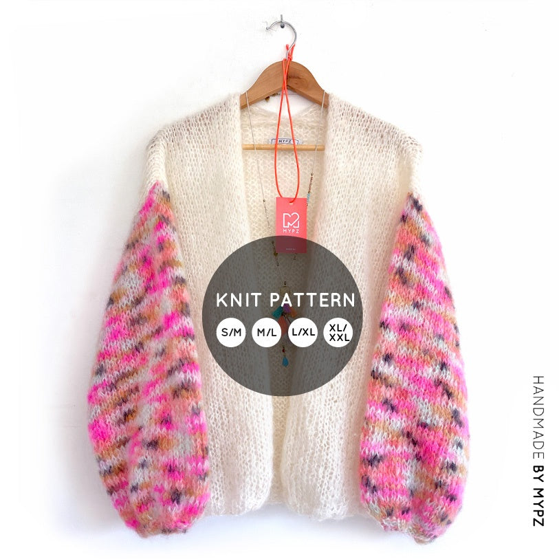 MYPZ knit pattern light mohair cardigan Brighter days No10