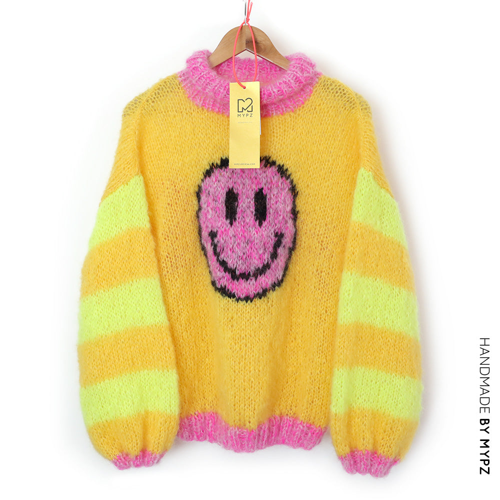 Knitting pattern - MYPZ Light Mohair Pullover Smiley Yellow No8 (ENG-NL)