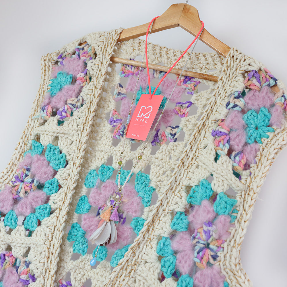 Crochet kit - MYPZ Granny Boho Gilet Sea (ENG-NL)