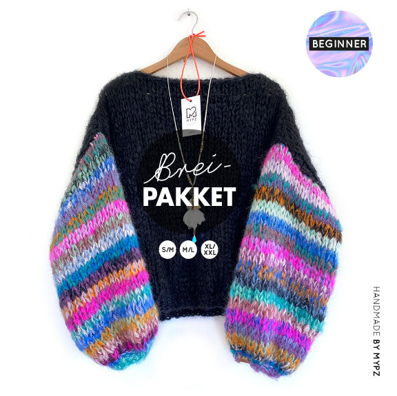 Knitting Kit – MYPZ Basic Chunky Pullover Gaudy No 15 – Beginner (ENG-NL-DE)