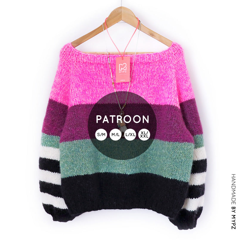 Knit pattern – MYPZ basic top-down raglan sweater Bloom No6 (ENG-NL)