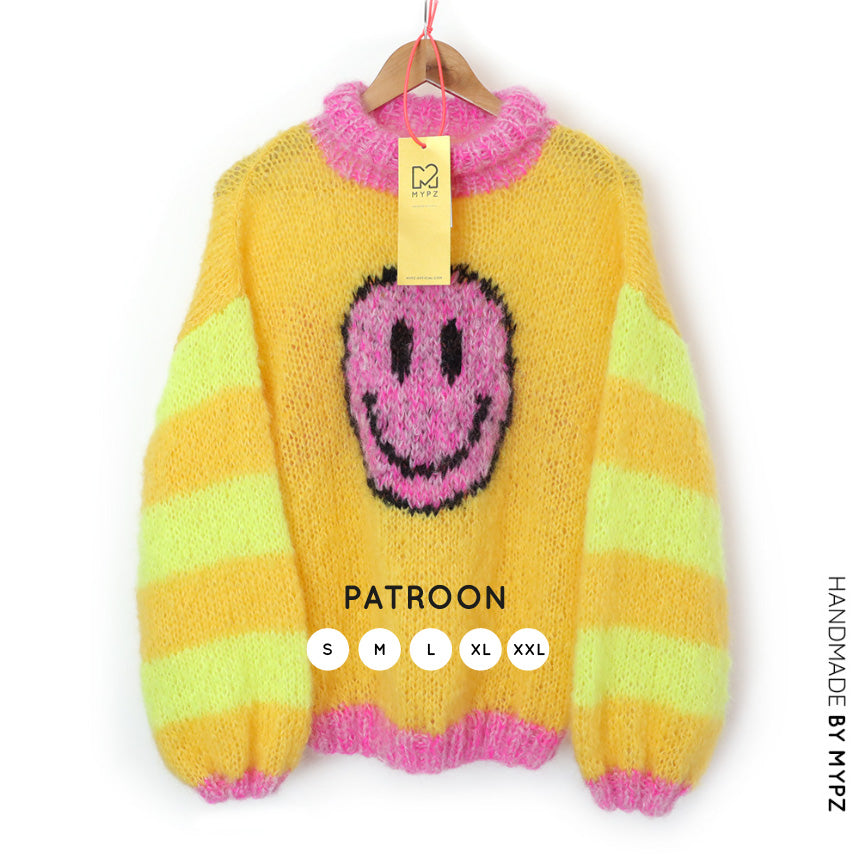 Knitting pattern - MYPZ Light Mohair Pullover Smiley Yellow No8 (ENG-NL)