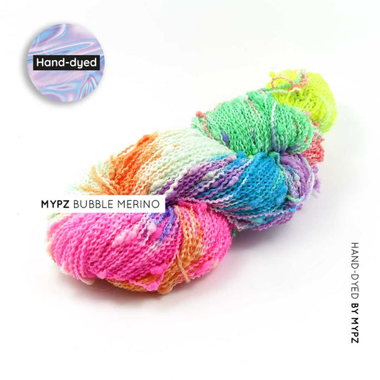MYPZ Bubble Merino – hand-dyed Rainbow