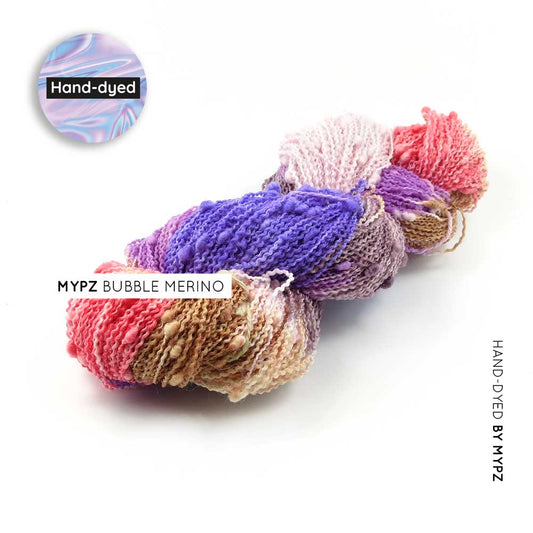 MYPZ Bubble Merino – hand-dyed Purple Mix