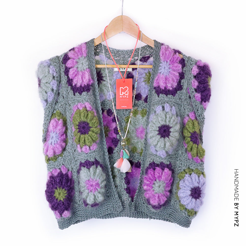 Crochet pattern - MYPZ 3D Granny Gilet Daisy Green (ENG-NL)
