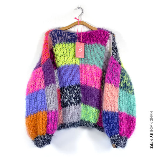 MYPZ chunky rainbow patchwork pullover No15