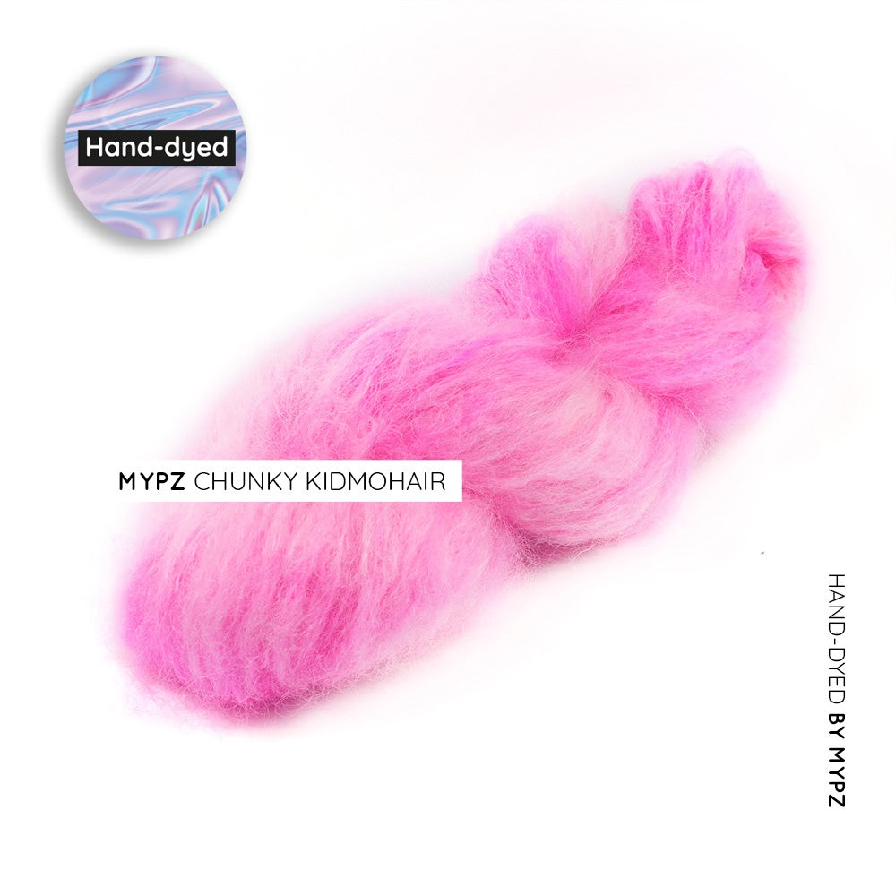MYPZ Chunky kidmohair – hand-dyed Candy Pink